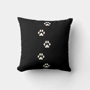 Coussin Chien d'Ivoire Empreintes de pattes Canine Tracks 