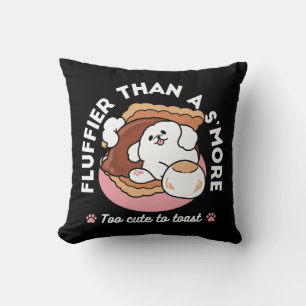 Coussin Chien drôle et design de S'more – Pun pour amateur