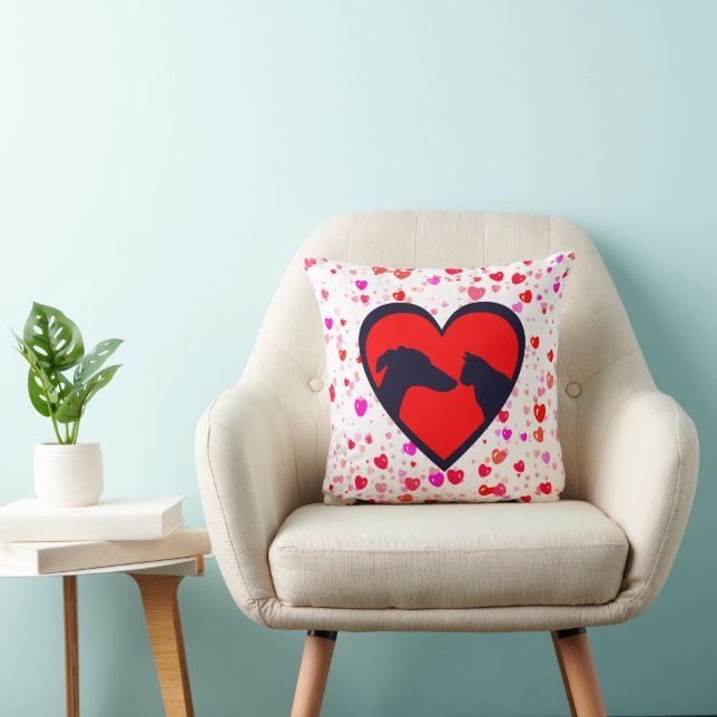 Coussin Chien et chat Valentine (Chaise)
