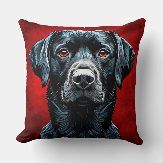 Coussin Chien labrador mignon (Recto)