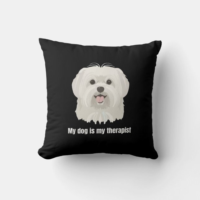 Coussin Chien maltais (Recto)