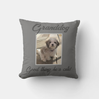 Coussin chien mignon pour grands-parents