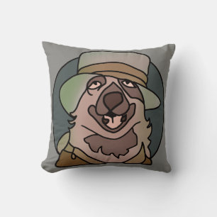 Coussin Chien minimaliste GrandPa avec Casquette Cool Dr