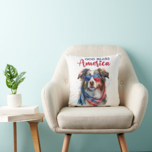 Coussin Chien Patriotique-Bergers Australien