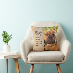 Coussin chien personnalisé ajouter votre propre photo et t