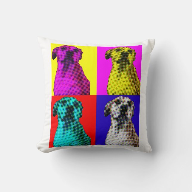 Coussin chien pop art Thaillow Pillow (Recto)