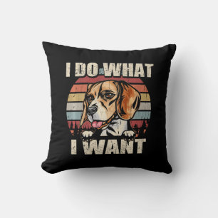 Coussin Chien Premium/ Drôle Beagle/ Amoureux des chiens a