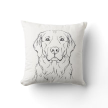 Chien Retriever doré Moderne Minimaliste Dessin au