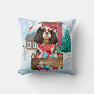 Coussin Chien Roi Cavalier dans la neige Maison de Chien N