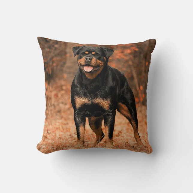 Coussin Chien Rottweiler (Recto)