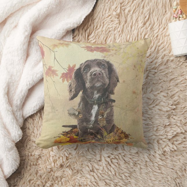 Coussin Chien spaniel spaniel cocker au chocolat (Couverture)