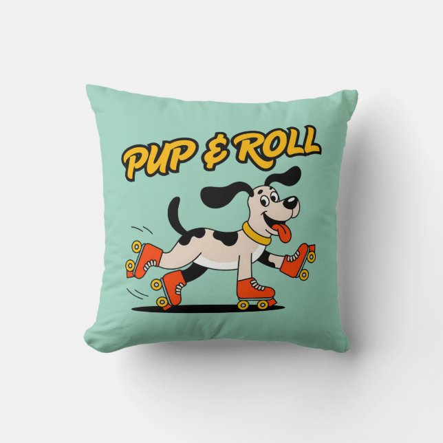 Coussin Chien Sur Rouleau Patins Pup & Roll (Recto)