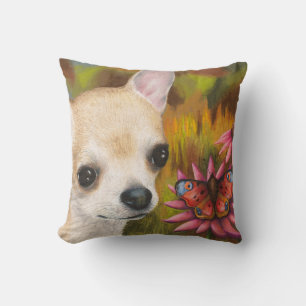 Coussin Chien Tan Chihuahua 85 papillon