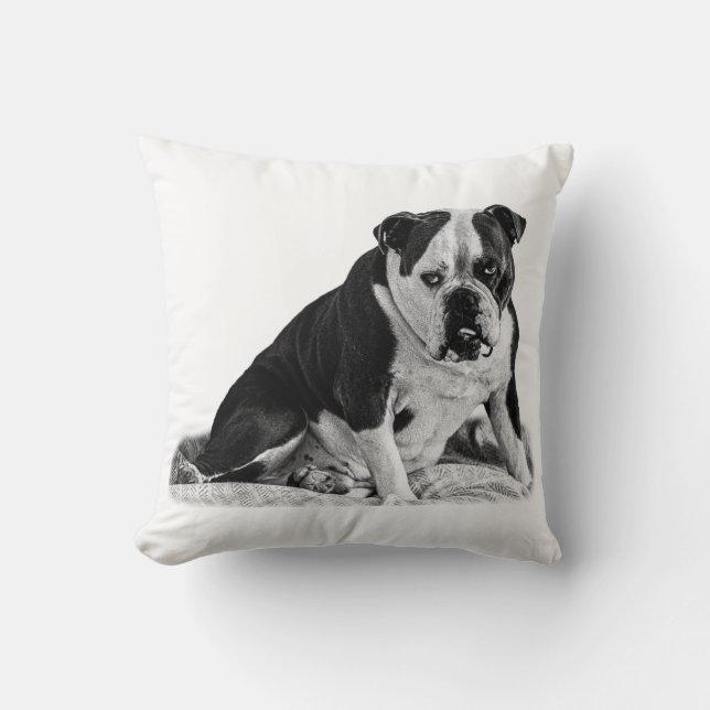 Coussin Chien-tête assis, Tons Tranquilles (Recto)