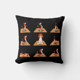 Coussin Chiens Beagles mignons Yoga Asana Poses