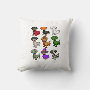 Coussin Chiens Dachshund Halloween Joyeux Halloween