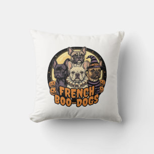 Coussin Chiens de bouh français Halloween Bouledogue franç