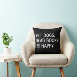 Coussin Chiens de compagnie lisent des livres pour être he