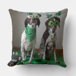 Coussin Chiens de la Saint Patrick prêts à faire la fête 2