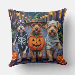 Coussin Chiens de Lowchen Costumes d'Halloween à l'essai o