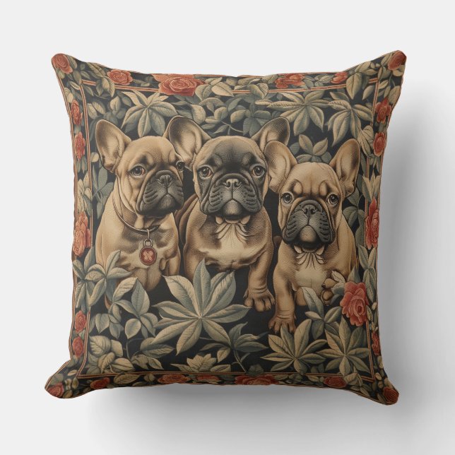 Coussin Chiens de taureau français (Recto)