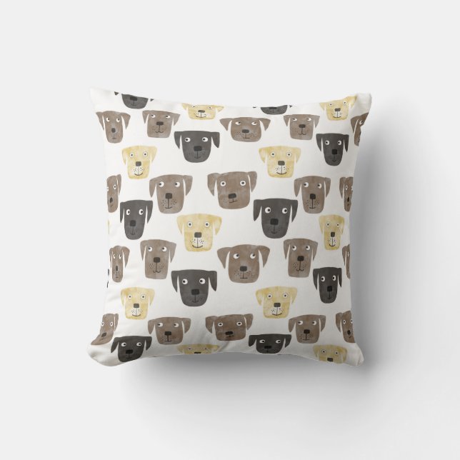 Coussin Chiens du Labrador (Recto)