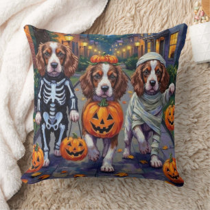 Coussin Chiens Springer Spaniel en costumes d'Halloween