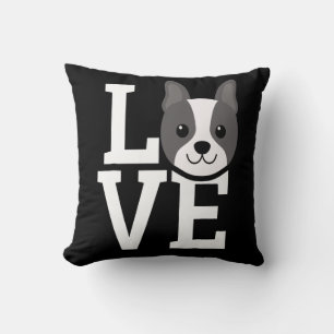 Coussin Chiffre de taureau français Love Frenchie Good A