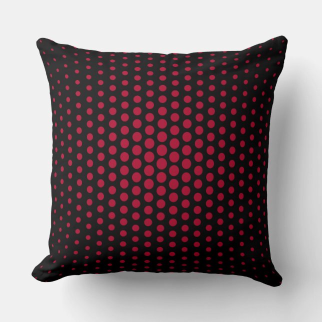 Coussin Chiffre Techno Dots Moderne Noir (Recto)