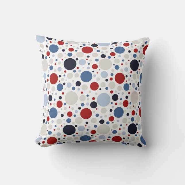 Coussin Chiffres Chic Rouge Blanc Et Bleu | 4 JUILLET (Recto)