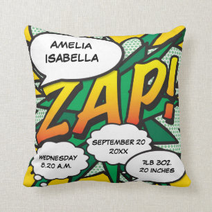 Coussin Chiffres de naissance des bébés Faire-part Keepsak