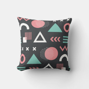 Coussin Chiffres géométriques vintages : conception transp