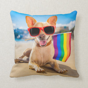 Coussin Chihuahua Dog à la plage