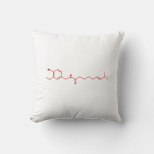 Coussin Chili Capsaicin Formule chimique moléculaire