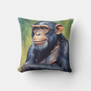 Coussin Chimpanzé fou mignon