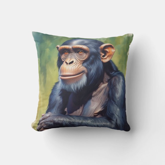 Coussin Chimpanzé fou mignon (Recto)