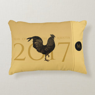 Coussin chinois de la nouvelle année 2017 de coq