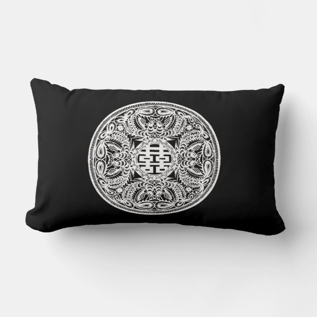 Coussin chinois double bonheur (Recto)