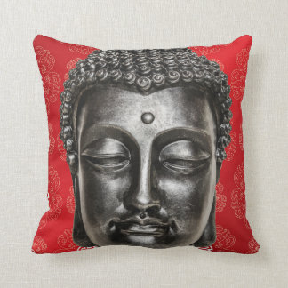 Coussin chinois rouge de Bouddha de zen