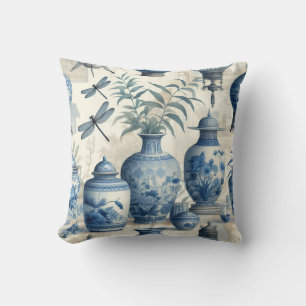 Coussin Chinoiserie Blue Jar