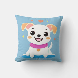 Coussin Chiot de dessin animé mignon avec de grands yeux