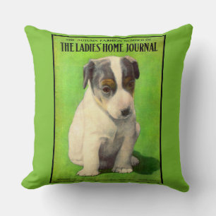 Coussin chiot de la couverture du Ladies Home Journal de s