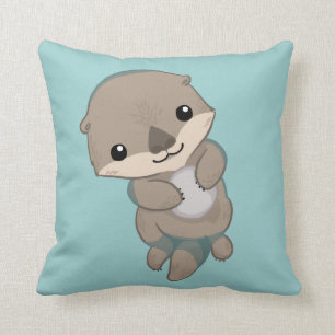 Coussin Chiot mignon de loutre de bébé
