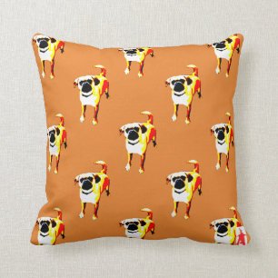 Coussin chiot rouge "motif - Puggle "
