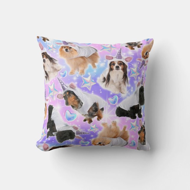 Coussin Chiots Licornes (Recto)