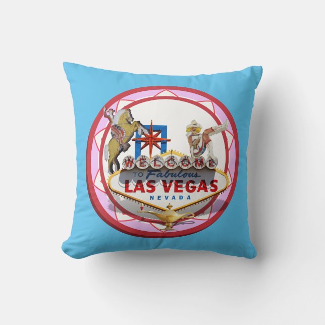Coussin Chip de poker rose Las Vegas (Recto)