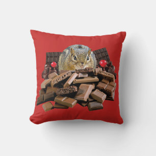 Coussin Chipmunk au chocolat de la Saint-Valentin
