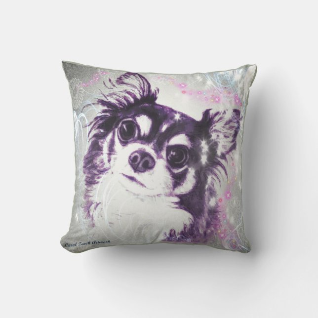 Coussin Chiwawa aux cheveux longs (Recto)