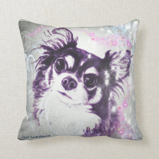 Coussin Chiwawa aux cheveux longs