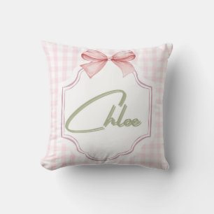 Coussin Chloé personnalisé bébé fille infirmière Bow&En vi